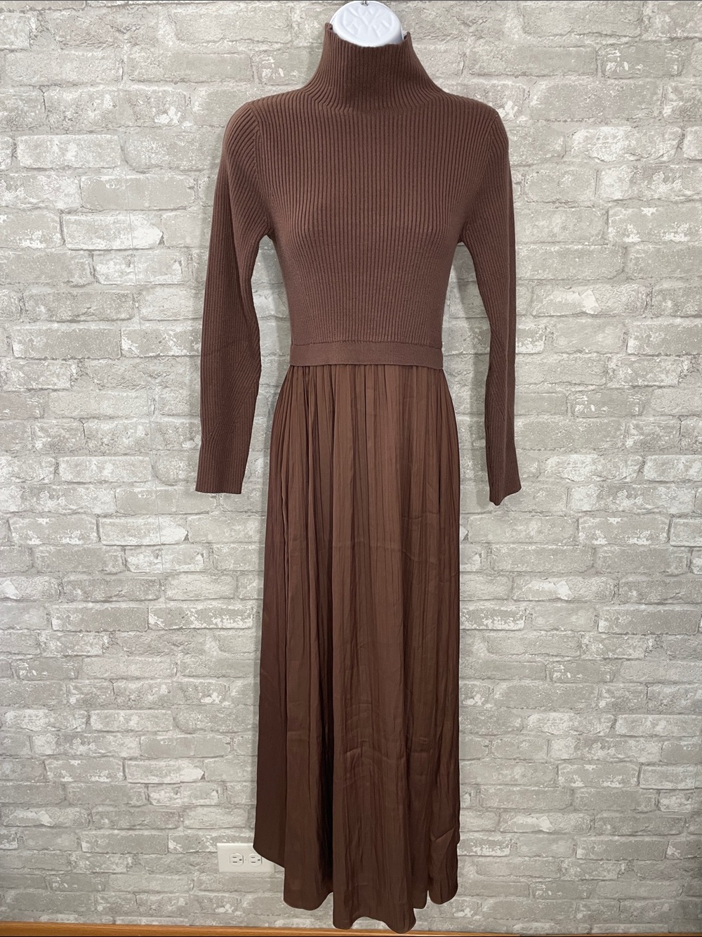 Anthropologie Thea Long-Sleeve Twofer Maxi Dress